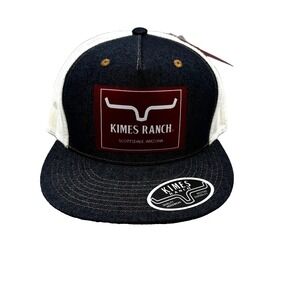 Kimes Ranch Blaster Denim Trucker Hat Snapback Men's Cowboy Landman Western NEW